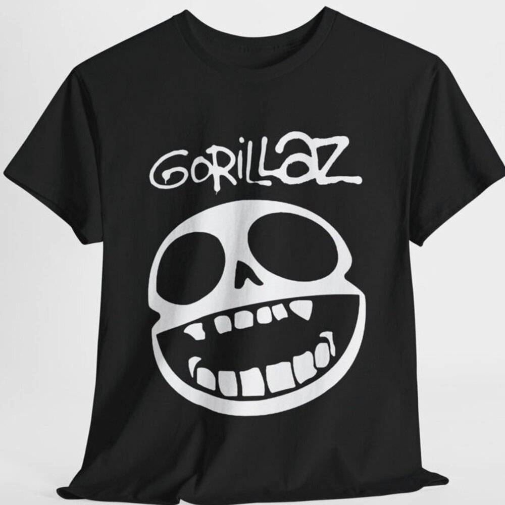 Gorillaz Skull Graphic T-Shirt Vintage Band Music Tee 103